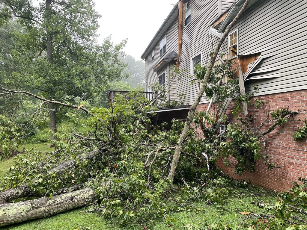 storm damage to a home